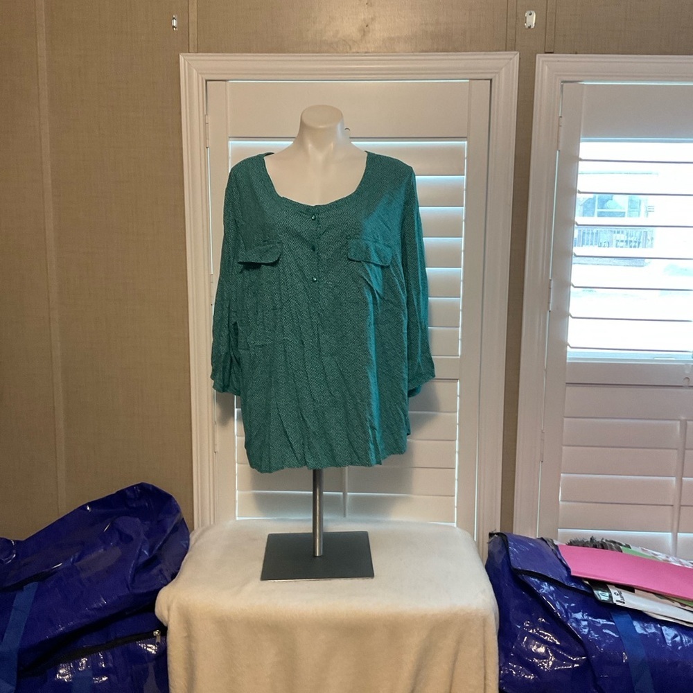 St. John's Bay Teal Blouse